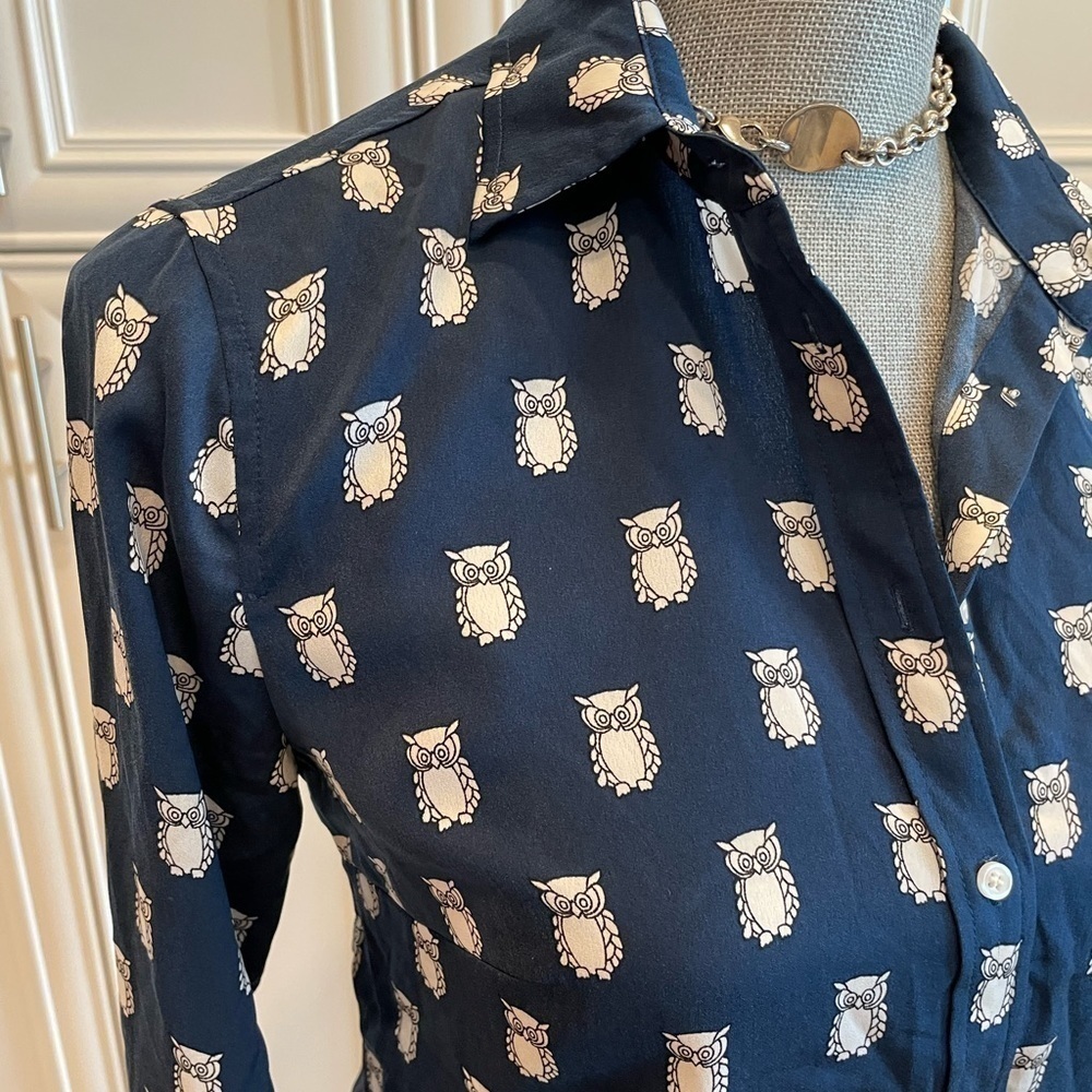 New - J Crew owl button shirt - Picture 4 of 5